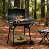 30" Portable Charcoal Barbecue Grill with Wheels
