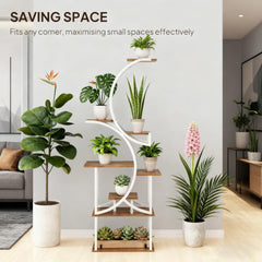 Corner Plant Rack for Multiple Plants,Plant Stand, 8 Tier S-Shaped Plant Shelf