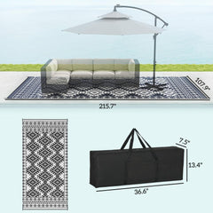Outdoor Rug for Patio for Decor,Reversible Rug,Portable Outside Camping Area Carpet Ma