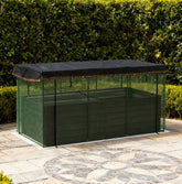 Raised Garden Bed,Galvanized Steel Planter Box with Crop Cage and Shade Cloth