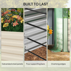 Galvanized Steel Planter Box,Crop Cage and Shade Cloth with Raised Garden Bed
