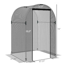 Plant Cage,Plant Protection Tent,Galvanized Steel Crop Cage,with Zippered Door