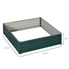 Easy to Assemble Metal Planter Box,Galvanized Raised Garden Bed,for Growing Vegetables, Flowers, Herbs, Succulents