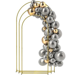 Balloon Backdrop Arch Stand Set,Metal Arch Backdrop Stand Set of 3,Wedding Arch Frame