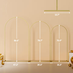 Balloon Backdrop Arch Stand Set,Metal Arch Backdrop Stand Set of 3,Wedding Arch Frame