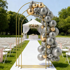 Balloon Backdrop Arch Stand Set,Metal Arch Backdrop Stand Set of 3,Wedding Arch Frame