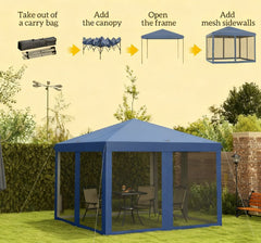 Height Adjustable Pop Up Canopy Tent,Instant Gazebo,Screen House Room with Carry Bag