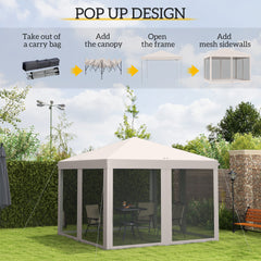 Screen House Room,Pop Up Canopy Tent with Netting,Instant Gazebo,with Carry Bag,Height Adjustable