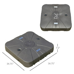 Heavy Duty Umbrella Stand,Square Cantilever Patio Umbrella Base with 4 Wheels for Easy Moving