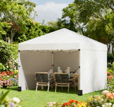 Height Adjustable Instant Party Tent Shelter Gazebo,Pop Up Canopy Tent with 3 Sidewalls, Leg Weight Bags and Carry Bag