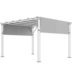 Easy to Install UV Protection Pergola Shade Cover,2 Pcs Pergola Replacement Canopy,for 10 x 10ft Pergol
