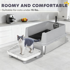 Cat Litter Box,Stainless Steel Litter Scoop