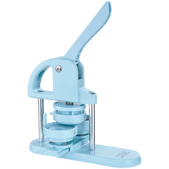 3-IN-1 Button Maker, 1/1.25/2.28 inch(25/32/58mm) Pin Maker, 300pcs Button Parts, Button Maker Machine with Panda Magic Book, Ergonomic Arc Handle Punch Press Kit, For Children DIY Gifts, Blue