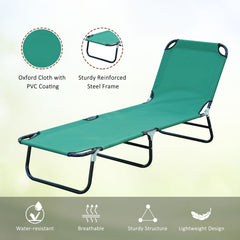 Folding Patio Lounge Chair, Outdoor Sun Tanning Chair