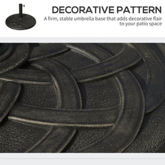 Round Resin Umbrella Base Stand Market Parasol Holder
