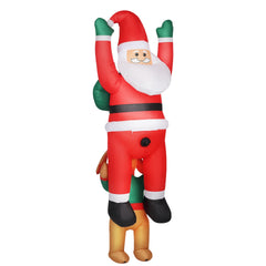 7FT Christmas Blow Up Decoration Hanging Christmas Inflatable Santa with Dog