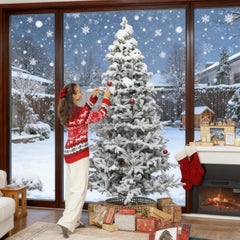9 ft Artificial Christmas Tree with Realistic Branches