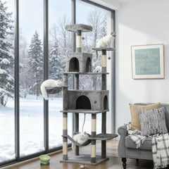 80" Tall Cat Tree Multi-Level Cat Tower