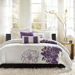 Full/Queen 6 Piece Printed Duvet Cover Set