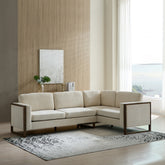 Otis 104 in. Square Arm 2-piece L Shaped Sectional Chenille Sofa,Living Rooms,Bedrooms,Apartment Office