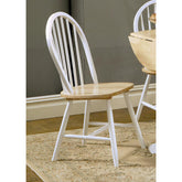 Natural Brown and White Spindle Back Side Chairs (Set of 4)