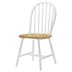 Natural Brown and White Spindle Back Side Chairs (Set of 4)