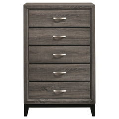 Gregory Grey Oak 5-Drawer Chest