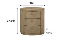 Oval Nightstand - Toffee