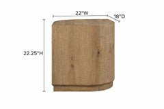 English Knotty Oak Accent Table
