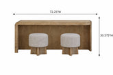 English Knotty Oak Entertainment Cole with Stools