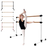 6FT White Solid Wood Ballet Barre With Adjustable Range Of 6.7-46 Inches For Dance Practice
