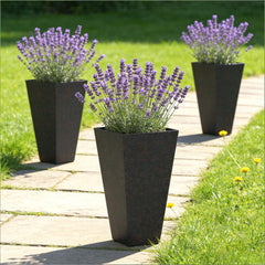 Set of 3 Flower Pots,Tall Planters