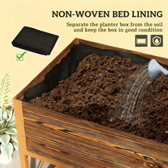 Gardening Bed,Metal Planter Box,Galvanized Raised Garden Bed,with Legs,Storage Shelf and Bed Liner