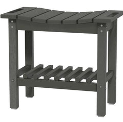 Non-Slip Pads Bench for Indoor Outdoor,Waterproof Shower Stool with Handle, Storage Shelf Bench