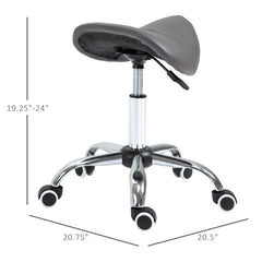 Ergonomic Rolling Saddle Stool Hydraulic Spa Stool Height Adjustable Swivel Drafting Medical Salon Chair