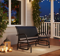 Double Seat Glider Outdoor Glider Bench, Patio Double Swing Rocking Chair