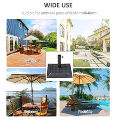Umbrella Stand Patio Market Umbrella Base Stand Resin Parasol Holder