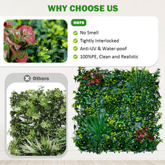 Boxwood Panels, Grass Wall 20"x20", Plant Wall, Grass Backdrop Wall, Privacy Screen, Sun Protected Green Wall Decor for Outdoor, Indoor, Garden, Backyard and Décor