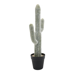 8x5x24.5"H Artificial Saguaro Cactus in Black Pot