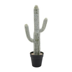 8x5x24.5"H Artificial Saguaro Cactus in Black Pot
