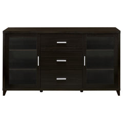 Nyler Cappuccino 3-drawer Rectangular TV Console