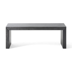 Acacia Wood Dining Bench, Black