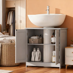 Bathroom Vanity Cabinet, Under Sink Bathroom Cabinet with 2 Doors (Without bathroom basin)