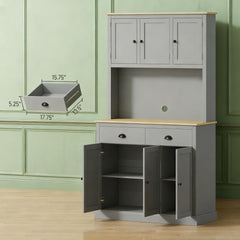 71" Tall Pantry Cabinet Freestanding Kitchen Cabinet