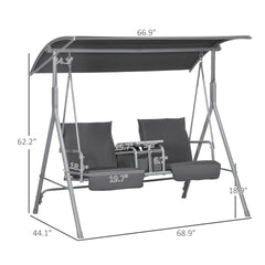 Patio Swing Chair,Outdoor Porch Swing,for Garden, Poolside, Backyard
