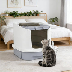 Easy to Clean Litter Box,Covered Cat Litter Box