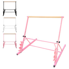 3.5FT Pink Solid Wood Ballet Barre With Adjustable Range Of 31.5-39.5 Inches For Dance Practice