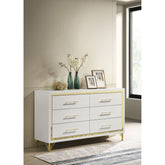 Chesney White 6-drawer Bedroom Dresser