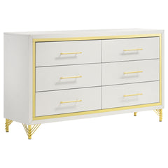 Chesney White 6-drawer Bedroom Dresser