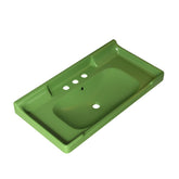 VICI 36" Bathroom Ceramic Basin with 3 pre-drilled hole, NO Cabinet and Faucet, Green